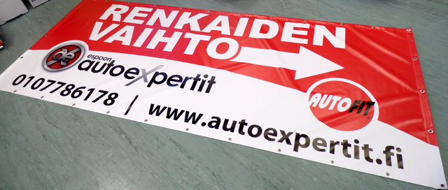 Autoexpertit banderolli purjerenkailla Autoexpertit banderolli purjerenkailla