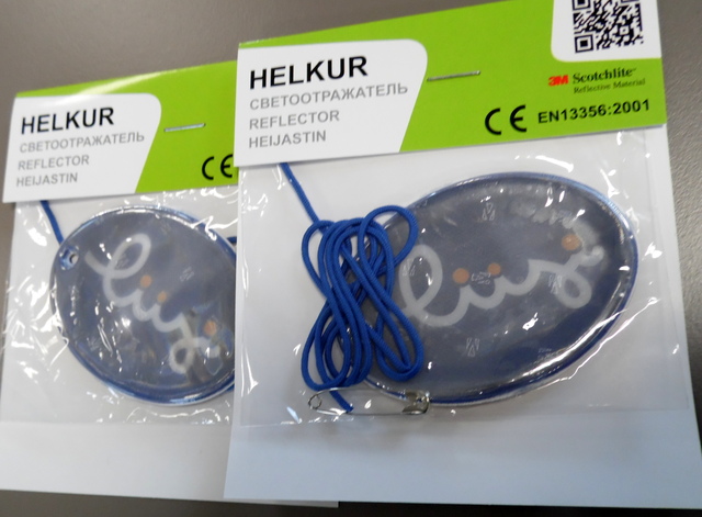 Heijastin Liisi pakkauksessa Heijastin Liisi pakkauksessa