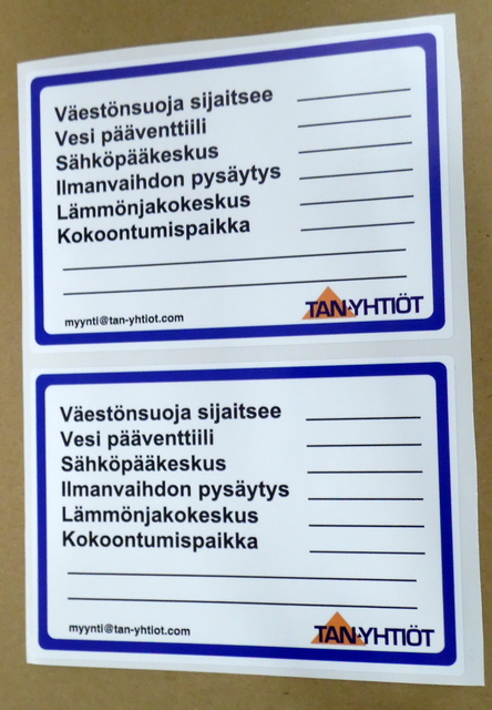 Painettu tarra Painettu tarra