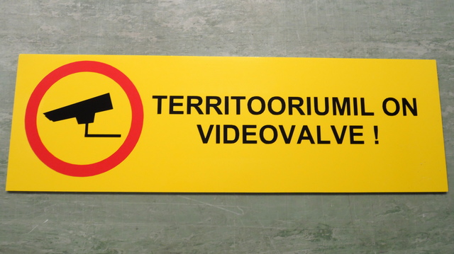 Varoituskyltti videovalvonta Varoituskyltti videovalvonta
