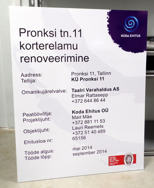 PVC kyltti Koda Ehitus PVC kyltti Koda Ehitus