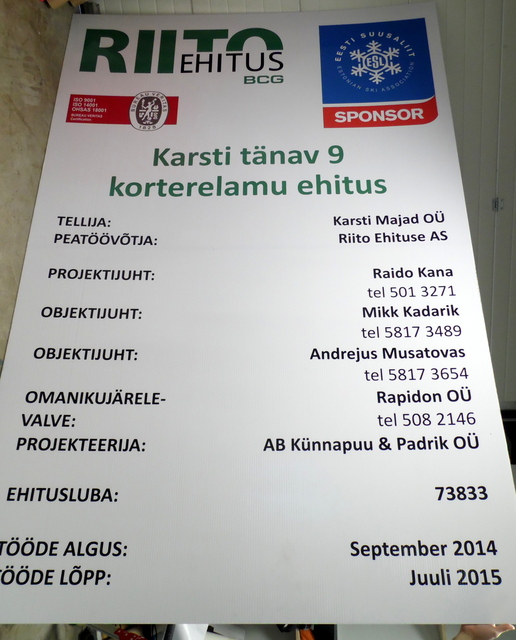 Bip levy kyltti Riito Ehitus Bip levy kyltti Riito Ehitus