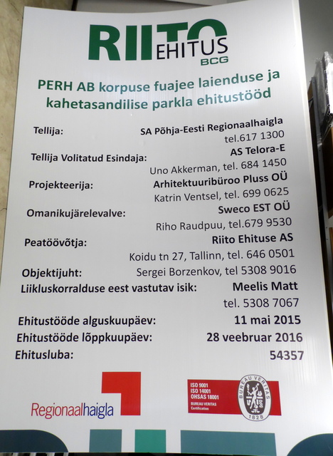 Rakennuskyltti Bip levystä Riito Ehitus Rakennuskyltti Bip levystä Riito Ehitus