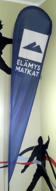 Beach flag R-M Elämys matkat Beach flag R-M Elämys matkat