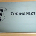 Ruostumattomasta teräksestä julkisivukyltti Tööinspektsioon